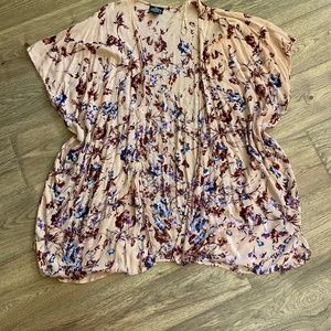 Mauve floral kimono